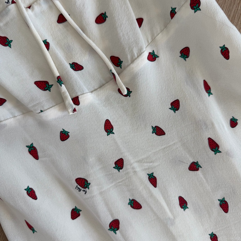 Realisation Par White Maxi Dress with Red Dot Print - Picture 2 of 5